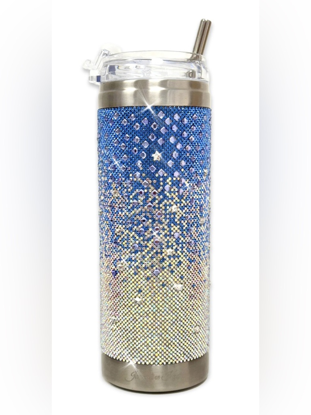 Jacqueline Kent BLUE FROST TUMBLER CRYSTAL AZURE OMBRE